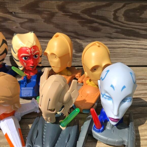 McDonalds Star Wars Clone Wars Bobblehead Toys 2008 Large Lot Collectibles READ - Picture 9 of 12